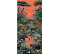 5D Diamond Painting Kit Completo Adultos y Principiantes, Bosque Diamond Painting Niños Punto de Cruz Kit, DIY Pintura de Diamante Dibujos con Diamantes, Home Decor (50x100 cm/19.6x39.3 In Animal)