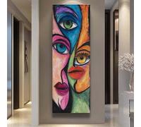 5D Diamond Painting Kit Completo Adultos y Principiantes, Cara Diamond Painting Niños Punto de Cruz Kit, DIY Pintura de Diamante Dibujos con Diamantes, Home Decor (20x60 cm/7.8x23.6 In Resumen)