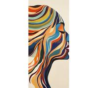 5D Diamond Painting Kit Completo Adultos y Principiantes, Línea Diamond Painting Niños Punto de Cruz Kit, DIY Pintura de Diamante Dibujos con Diamantes, Home Decor (50x100 cm/19.6x39.3 In Rostro)