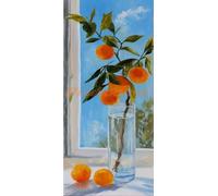 5D Diamond Painting Kit Completo Adultos y Principiantes, Naranja Diamond Painting Niños Punto de Cruz Kit, DIY Pintura de Diamante Dibujos con Diamantes, Home Decor (40x80 cm/15.7x31.4 In Persimmon)