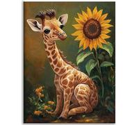 5D Diamond Painting Kit Completo, Animal Diamond Painting Adultos, Pintar Por Numeros Adultos Bordado Punto de Cruz Manualidades Kit, DIY Dibujos Con Diamantes Art Decor Regalo (Jirafa) 40x60cm C-Q790