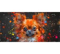 5D Diamond Painting Kit Completo animal, Pintura Diamante perro Diamond Art Manualidades Adultos Regalo Niños, DIY Punto de Cruz Bordado Cuadro Diamantes para Decoración de Hogar 40 x 70 cm L-101
