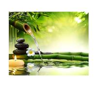 5D Diamond Painting Kit Completo,Bambú Piedra Zen DIY Kit de Pintura Diamante para Niños Adultos,Arte de Cristal Bordado Punto de Cruz para Decoración de Pared Hogar,Square Drill,50x70cm