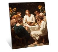 5D Diamond Painting Kit Completo, Diamond Painting La última cena Pintura Diamante Kit Manualidades Adultos, DIY Punto de Cruz Cristal Pintura Flor Cuadro Diamantes para Decoración 70x50 cm H-4006