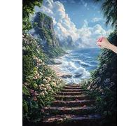 5D Diamond Painting Kit Completo, Diamond Painting Paisajes Manualidades Adultos, Pintura de Diamantes Arte 40x50 cm, DIY Punto de Cruz Cuadro Diamantes Kits para Decoración Hogar, Regalo Mujer, W-11