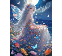 5D Diamond Painting Kit Completo dibujos animados chica Pintura Diamante Adultos Niños, Puzzle Punto de Cruz Cuadros de Diamantes,Accesorios de Manualidades DIY Para Decoración de Pared 70x100cm A-551