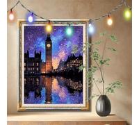 5D Diamond Painting Kit Completo, DIY Río,Londres Pintura Diamante, Cuadro Diamantes Art Rhinestones Manualidades Kit para Adultos, Pintar con Diamantes para Decoración Hogar (30x40cm) 59N-3332