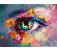 5D Diamond Painting Kit Completo Flor, Ojo Diamond Painting Adultos, Punto de Cruz Diamante Art Manualidades Adultos Niños Kit, Decoracion Pared Hogar, Regalos Originales para Mujer 10x15cm,Model677