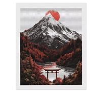 5D Diamond Painting Kit Completo, Pintura Diamante Monte Fuji, Diamond Painting Kits for Niños Beginners, Manualidades Adultos Pintura Para Decoración De Pared Del Hogar, Mujeres Regalo 40x50cm l-245