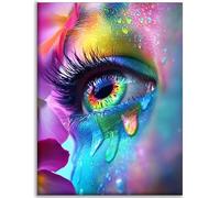 5D Diamond Painting Kit Completo, Sueño Diamond Painting Adultos, Pintar Por Numeros Adultos Bordado Punto de Cruz Manualidades Kit, DIY Dibujos Con Diamantes Art Decor Regalo (Ojo) 40x60cm C-Q763