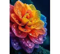 5D Diamond Painting Kit Flor, Pintura Diamante Adultos Planta, Diamond Art Punto de Cruz Cristal, DIY Pintura Diamante Kit, Manualidades Adultos Completo, Decoración del Hogar, Regalo, 60x85cm J-8859