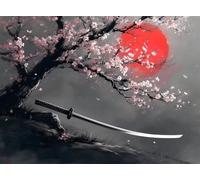 5D Diamond Painting Kit Flores Cerezo Diamond Painting Kit Completo Guerrero Pintura de Diamante Manualidades Adultos, DIY Punto de Cruz Para Cuadros Decoracion Salon Modernos Pared 35x50 cm Q4-1261