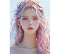 5D Diamond Painting Kit, La Hermosa Reina DIY Redondo Diamante del Mosaico Bordado Arte, Aplicable Para Adultos y Niños, Casa Dormitorio Oficina Decoración Regalos Femeninos 80x160cm P7CL-532