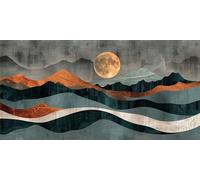 5D Diamond Painting Kit Luna, DIY Manualidades Adultos Pintura de Diamante MontañA, Cuadro de Diamantes Diamond Painting Niños Punto Cruz Art Accesorios, Decoración Pared Del Hogar 40x80cm X-951