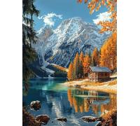 5D Diamond Painting Kit, MontañA EscéNica DIY Redondo Diamante del Mosaico Bordado Arte, Aplicable Para Adultos y Niños, Casa Dormitorio Oficina Decoración Regalos Femeninos 90x180cm P7CL-166