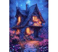 5D Diamond Painting Kit, Paisaje Del Castillo Antiguo DIY Redondo Diamante del Mosaico Bordado Arte, Aplicable Para Adultos y Niños, Casa Dormitorio Decoración Regalos Femeninos 90x180cm P7CL-204