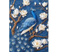 5D Diamond Painting Kit, Pavo Real Animal DIY Redondo Diamante del Mosaico Bordado Arte, Aplicable Para Adultos y Niños, Casa Dormitorio Oficina Decoración Regalos Femeninos 50x100cm P7CL-101