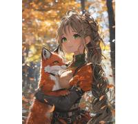 5D Diamond Painting Kit, Zorra DIY Redondo Diamante del Mosaico Bordado Arte, Aplicable Para Principiantes Adultos y Niños, Casa Dormitorio Oficina Decoración Regalos Femeninos 80x160cm P7CL-278