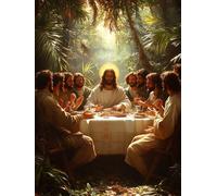 5D Diamond Painting La úLtima Cena, Diamond Painting Adultos Bosque, DIY Manualidades Adultos Kit Punto de Cruz, Cuadro Diamantes Rhinestones Bordado Artesanías, Decoración Hogar 90x120cm 0-6137