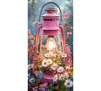 5D Diamond Painting, Lámpara de flores Pintura de Diamante, Cuadrado Taladro Completo DIY Diamante Painting, Gemas Artesanía kit de Arte de Mosaico, Ideal para Niños y Profesionales 80x160 cm P-341