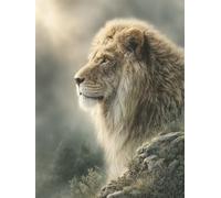 5D Diamond Painting LeóN, Diamond Painting Adultos Animal, 5D Punto de Cruz Cuadro Diamantes Kits, Manualidades Adultos Kits, DIY Pintura de Diamante, Decoracion Pared, Regalo Mujer, 50x70cm U-5184