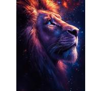 5D Diamond Painting LeóN Diamond Painting Adultos Cielo Estrellado Cuadro Diamantes Manualidades Adultos Punto De Cruz Kit Completo DIY Cuadrado Diamante Pintura Decoración Hogar 50x80cm 3-S85K0