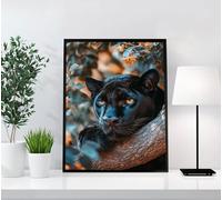 5D Diamond Painting Leopardo Diamond Painting Adultos Animal, DIY Pintura Diamante Manualidades Adultos y Niños, Kit Completo Cristal Pintura De Diamante, Para Decoración Hogar, Regalos 20x30cm IO9-DB
