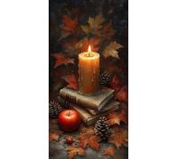 5D Diamond Painting Libro Diamond Painting Adultos Hojas CaíDas Dibujos Con Diamantes Manualidades Adultos Punto De Cruz DIY Full Drill Round Completo Kit, Decoración Hogar Regalo 80x160cm W-O7675A