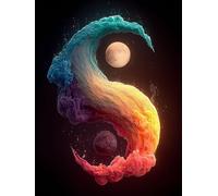 5D Diamond Painting Llama, Tai Chi Diamond Painting Adultos, DIY Cuadro Diamante Accesorios, 5D Dibujos con Diamantes Art Kit Manualidades Adultos, Regalo Mujer, Otoño Decoracion Hogar, 30x40cm 1-2857