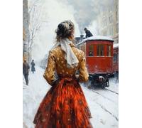 5D Diamond Painting Londres, Pintura Diamante Tren Patrón Diseño DIY Diamond Painting Adultos Manualidades Completo Punto de Cruz Diamante Kit para Decoracion Hogar, Regalo Mujer 90x120CM -bby26057B
