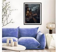 5D Diamond Painting Luna, Arquitectura Diamond Painting Adultos, DIY Pintura Diamante Manualidades Adultos Cristal Punto de Cruz para la Decoración Pared del Hogar,Regalos Para Mujeres25x35cm s-9771