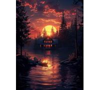 5D Diamond Painting Luna Diamond Painting Adultos, DIY Manualidades Adultos Kit Punto de Cruz RíO, Diamante Art Bordado Kit, Pintura de Diamante Para Decoración Hogar Regalo 100x135cm zyf-1610