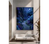 5D Diamond Painting, Luna Paisaje Pintura de Diamante, Redondo Taladro Completo DIY Diamante Painting, Gemas Artesanía kit de Arte de Mosaico para Decor De Pared Del Hogar, Regalo 30x40cm PjY583 K-2