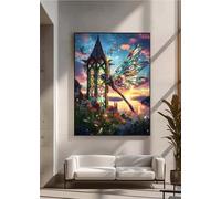 5D Diamond Painting, Mariposa Cielo Pintura de Diamante, Redondo Taladro Completo DIY Diamante Painting, Gemas Artesanía kit de Arte de Mosaico para Decor De Pared Del Hogar 70x95CM PjY12147 N-U