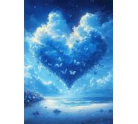 5D Diamond Painting Mariposa Diamond Painting Adultos, Pintura Diamante Amar Punto de Cruz Diamante DIY Manualidades Adultos para Decoracion Pared, Decoracion Hogar, Regalo Mujer 90x120 CM -bby2507M9