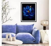 5D Diamond Painting Mariposa, Flor Diamond Painting Adultos, DIY Pintura Diamante Manualidades Adultos Cristal Punto de Cruz para la Decoración De Pared del Hogar, Regalos Para Mujeres 60x80cm s-4328