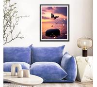 5D Diamond Painting Mariposa, Océano Diamond Painting Adultos, DIY Pintura Diamante Manualidades Adultos Cristal Punto de Cruz para la Decoración De Pared del Hogar,Regalos Para Mujeres 60x80cm s-4376