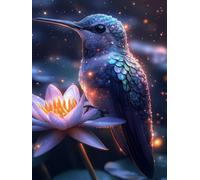 5D Diamond Painting MartíN Pescador Flores Diamond Painting Adultos, Manualidades Adultos Cuadrado Diamantes, Punto de Cruz Art DIY Cuadro Diamantes Niños Completo, Decoracion 30x40 cm - FZ2509947