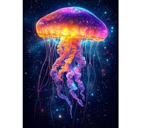 5D Diamond Painting Medusa Diamond Painting Adultos Animal Manualidades Adultos Dibujos Con Diamantes DIY Strass Round Full Drill Punto de Cruz Kit Completo para Decoración Hogar, 30x40cm K-A910C