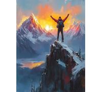 5D Diamond Painting MontañA De Nieve Diamond Painting Adultos Hombre Dibujos Con Diamantes Manualidades Adultos DIY Strass Full Cuadrado Punto de Cruz Kit Completo para Decoración Hogar 50x80cm 7-4D53