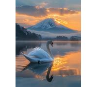 5D Diamond Painting Monte Fuji, Diamond Painting Adultos Ganso, DIY Manualidades Adultos Kit Punto de Cruz, Cuadro Diamantes Rhinestones Bordado Artesanías, para Decoración Hogar Regalo 50x65cm 4-1186