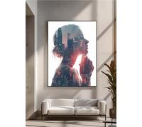 5D Diamond Painting, Mujer Arquitectura Pintura de Diamante, Redondo Taladro Completo DIY Diamante Painting, Gemas Artesanía kit de Arte de Mosaico para Decor De Pared Del Hogar 90x120cm PjY13129 5-7