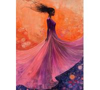 5D Diamond Painting Mujer Diamond Painting Adultos Flor Dibujos Con Diamantes Manualidades Adultos DIY Full Drill Cuadrado Punto de Cruz Kit Completo para Decoración Hogar, Regalo 70x100cm 2-7833N1