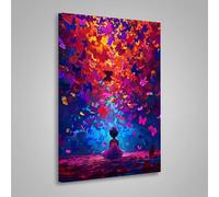 5D Diamond Painting Mujer Pintura de Diamante Kits Manualidades Adultos, Mariposa Diamond Painting Adultos Dibujos DIY Diamantes para la Decor de la Pared del Hogar, Regalos 60x80CM PjY3195 A-S