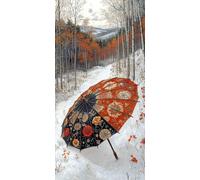 5D Diamond Painting Nieve Diamond Painting Adultos Paraguas Dibujos Con Diamantes Manualidades Adultos Punto De Cruz DIY Full Drill Round Completo Kit para Decoración Hogar, Regalo 70x140cm 4-Z26320