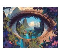 5D Diamond Painting Ojo, Pintura de Diamante Kit Completo para Adultos, Cuadros de Diamantes Cristales Manualidades para Adultos, Bordado de Punto de Cruz Decoración Regalo (Paisaje) 45x60cm 0sc88