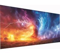 5D Diamond Painting Paisaje, Grande Diamond Painting Adultos Desastres Naturales, DIY Pintura Diamante Punto de Cruz Kits, Manualidades para Adultos, Decoracion Hogar, Regalo Mujer 300x100cm Y-7731