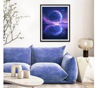 5D Diamond Painting Paisaje, Luna Diamond Painting Adultos, DIY Pintura Diamante Manualidades Adultos Cristal Punto de Cruz para la Decoración De Pared del Hogar, Regalos Para Mujeres 60x80cm s-4736