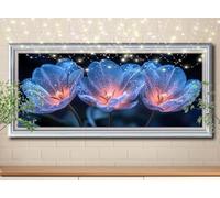 5D Diamond Painting Paisaje,Tulipán,Kit de Pintura Diamante DIY para Adultos y Niños,Bordado de Diamantes Punto de Cruz,Cuadros de Diamantes Arte y Mosaico,Decoración de Pared Salón 70x140cm 58Y-2815