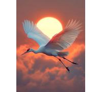 5D Diamond Painting PáJaro Diamond Painting Adultos Sunset Dibujos Con Diamantes Manualidades Adultos DIY Full Drill Cuadrado Punto de Cruz Kit Completo para Decoración Hogar, Regalo 40x60cm F-UI67